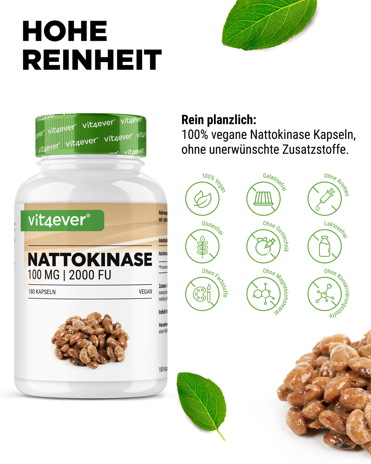 Nattochinasi 100 mg (20.000 FU/g)