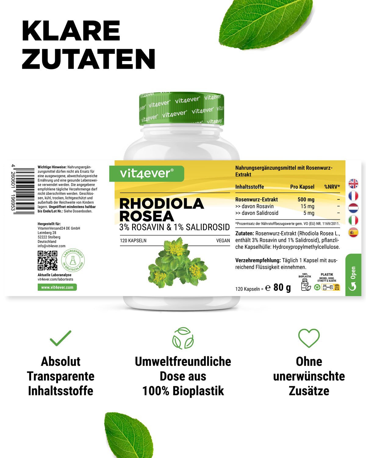 Rhodiola Rosea (Rosenwurz-Extrakt)
