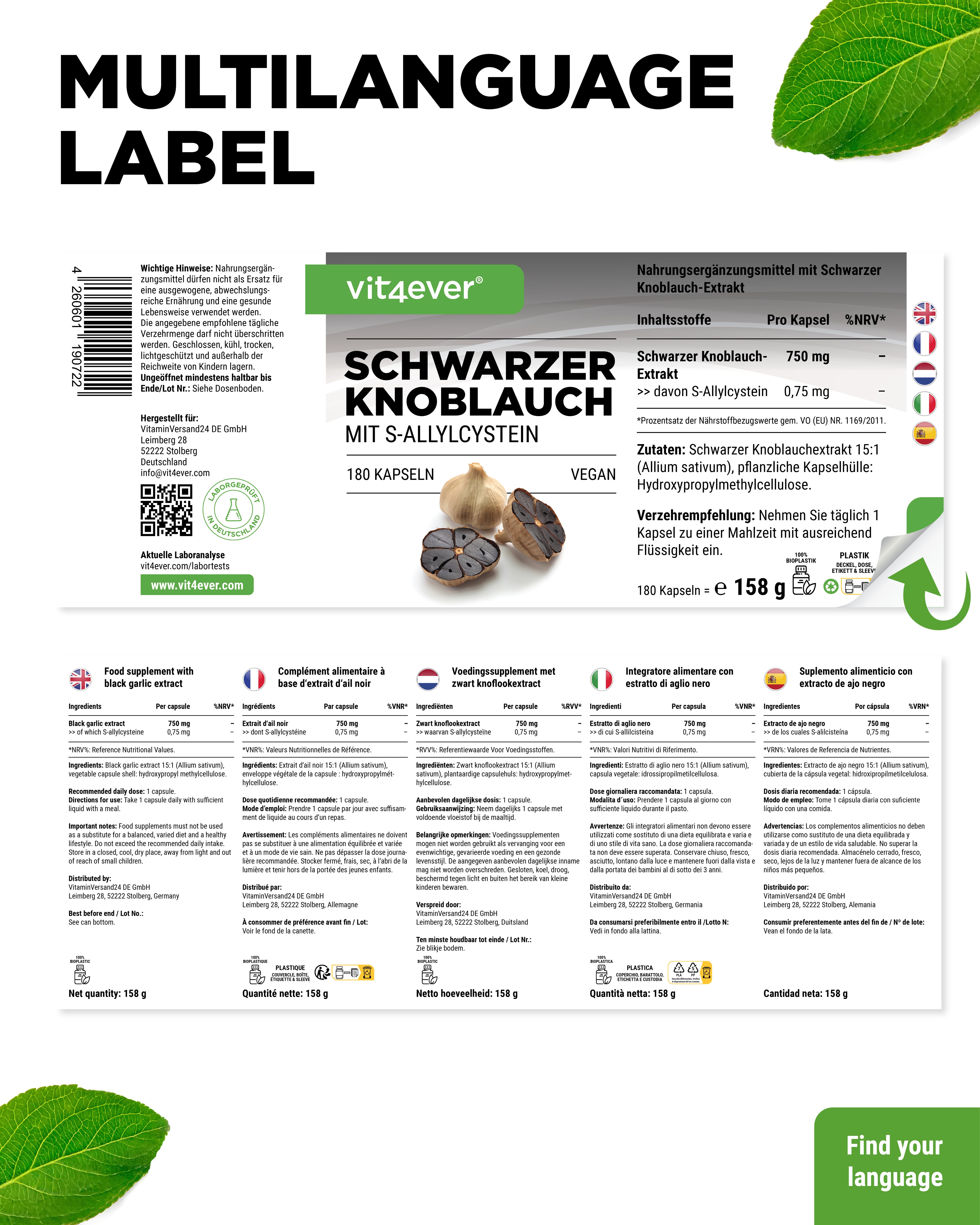 Zwarte Knoflook Extract - 750 mg