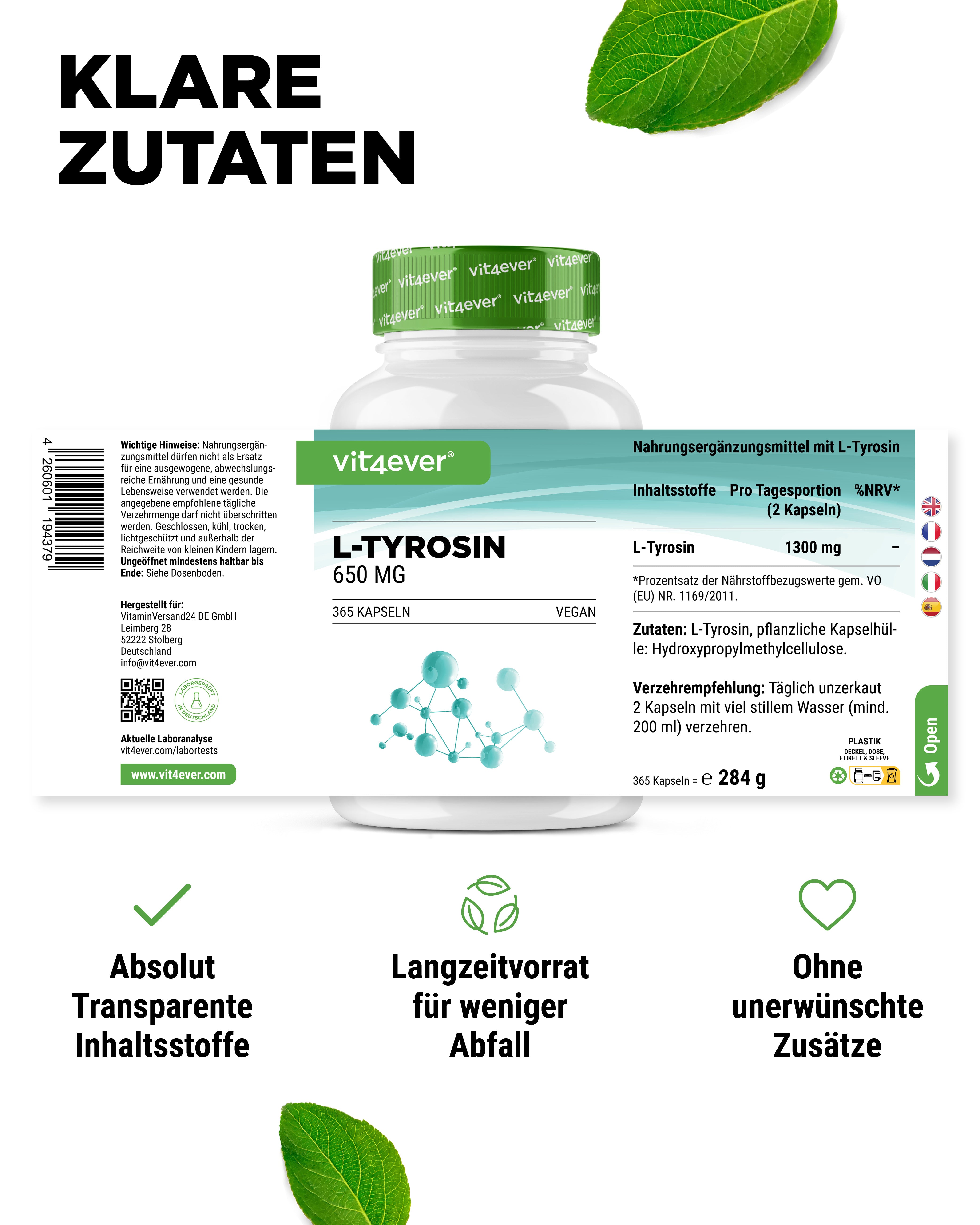 L-Tyrosin 650 mg