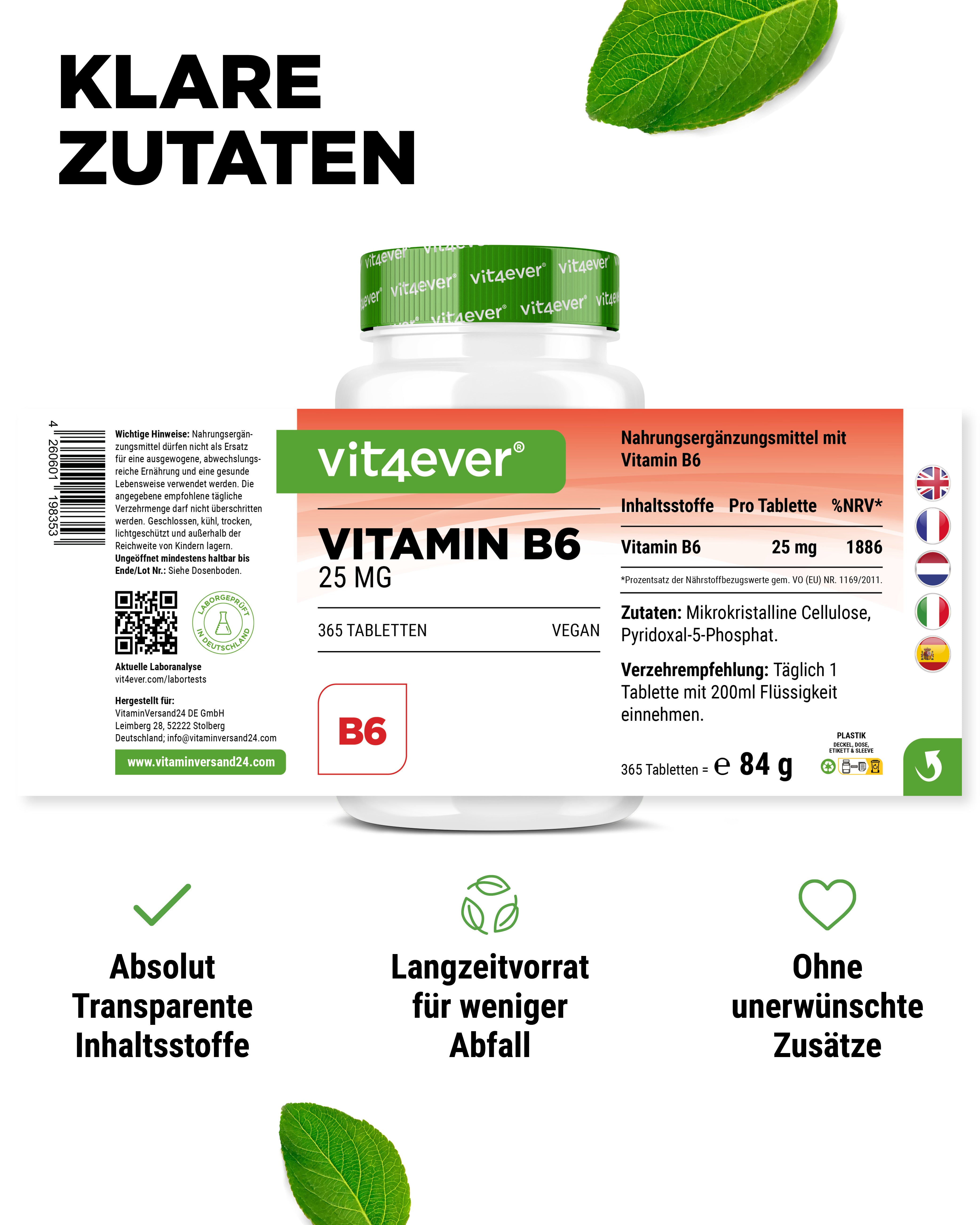 Vitamin B6 P-5-P Bioactive - 25 mg