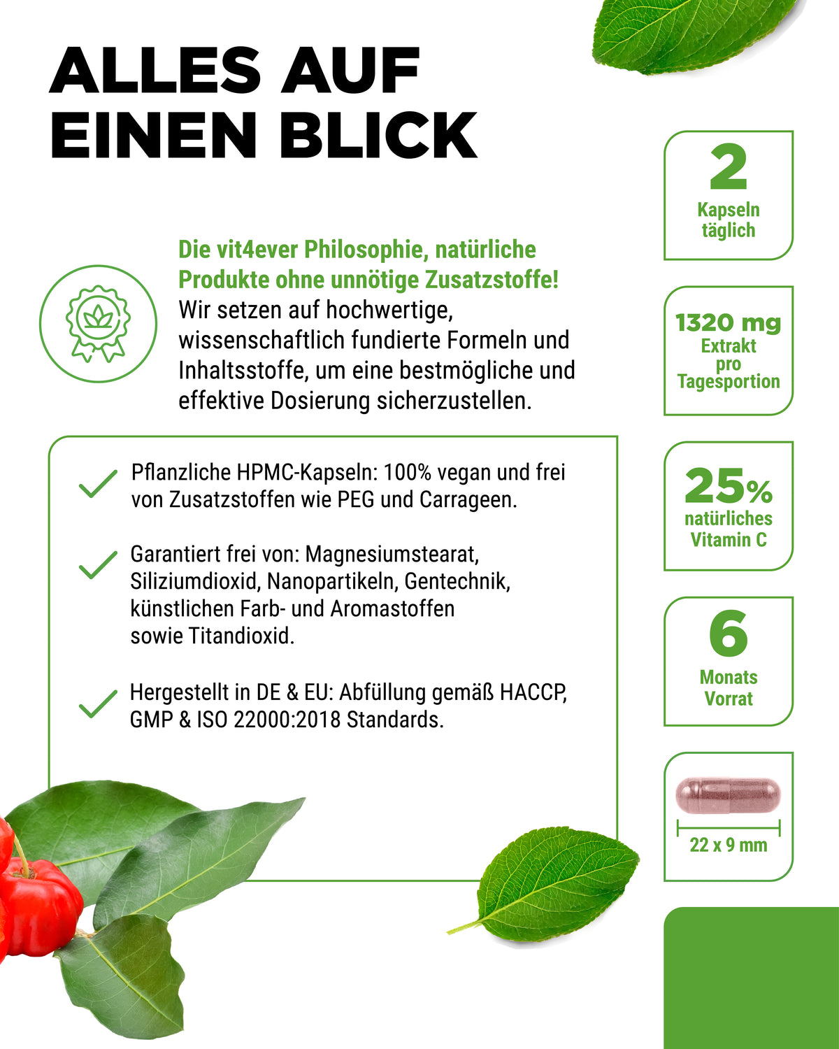 Natürliches Vitamin C aus Acerola