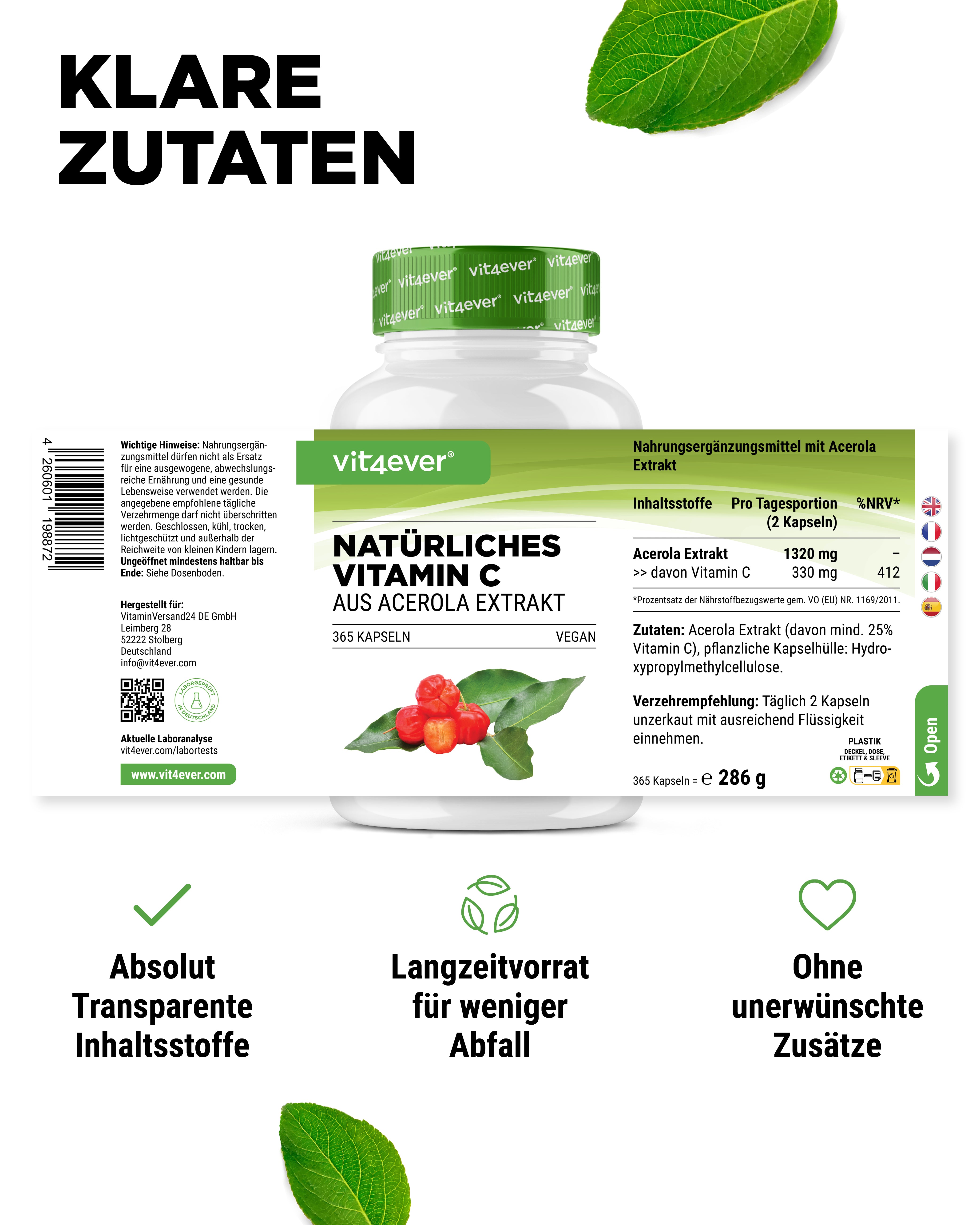 Natürliches Vitamin C aus Acerola