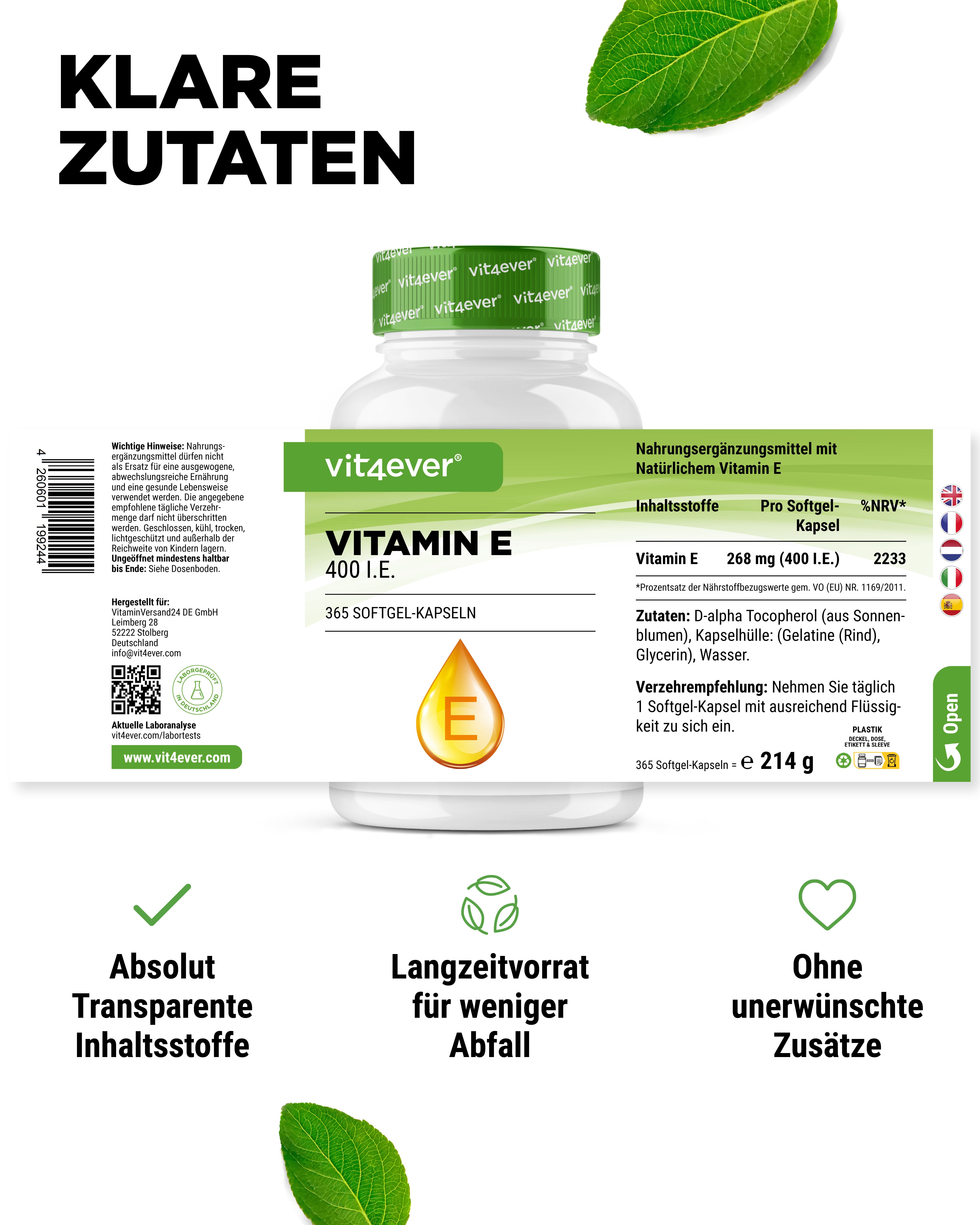 Vitamina E 400 UI softgel