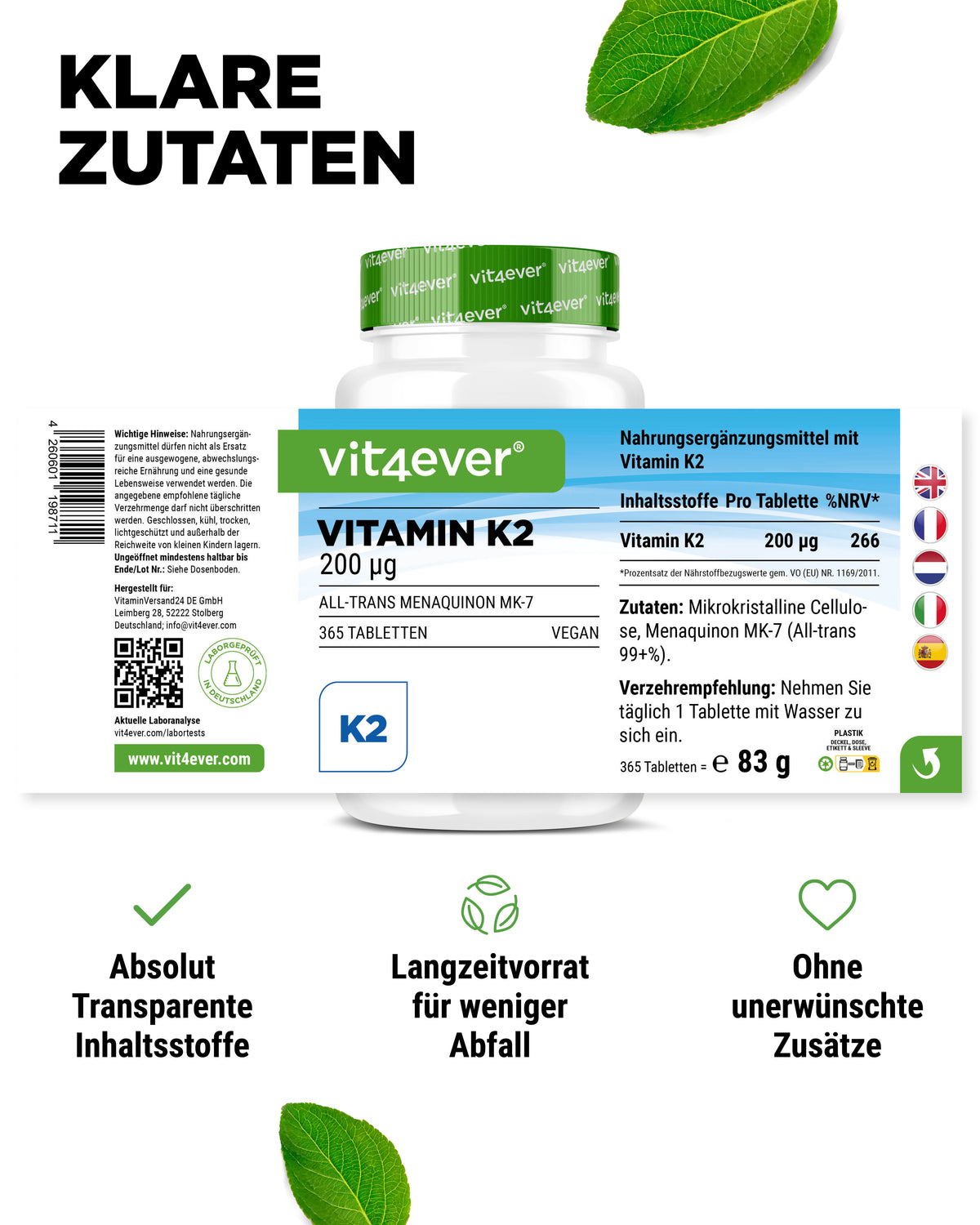 Vitamina K2 200 µg per compressa