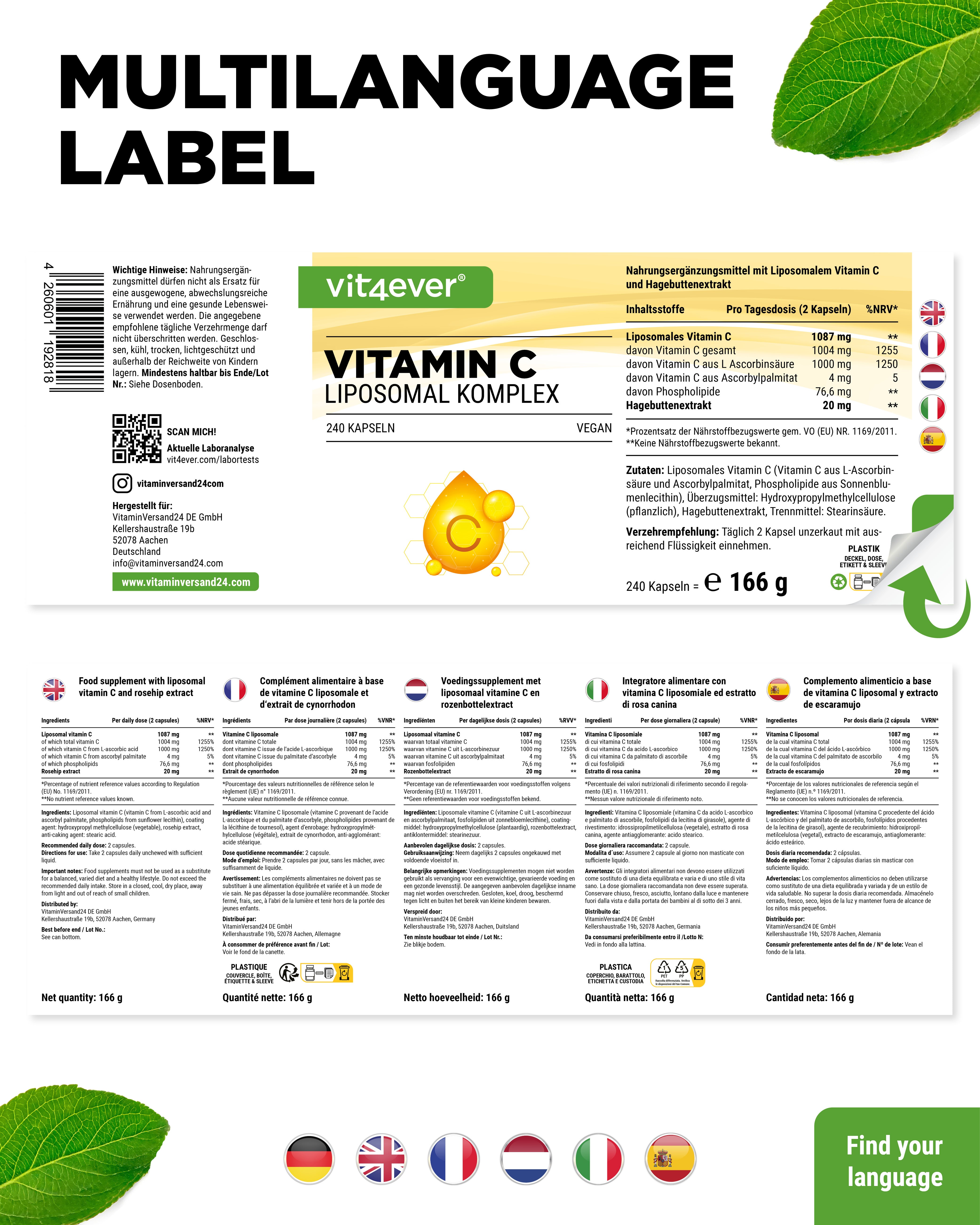 Vitamina C liposomiale